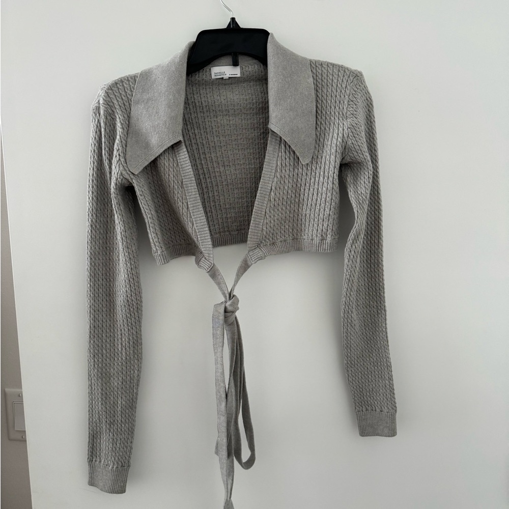 We wore what cropped wrap sweater size small - Picture 2 of 4